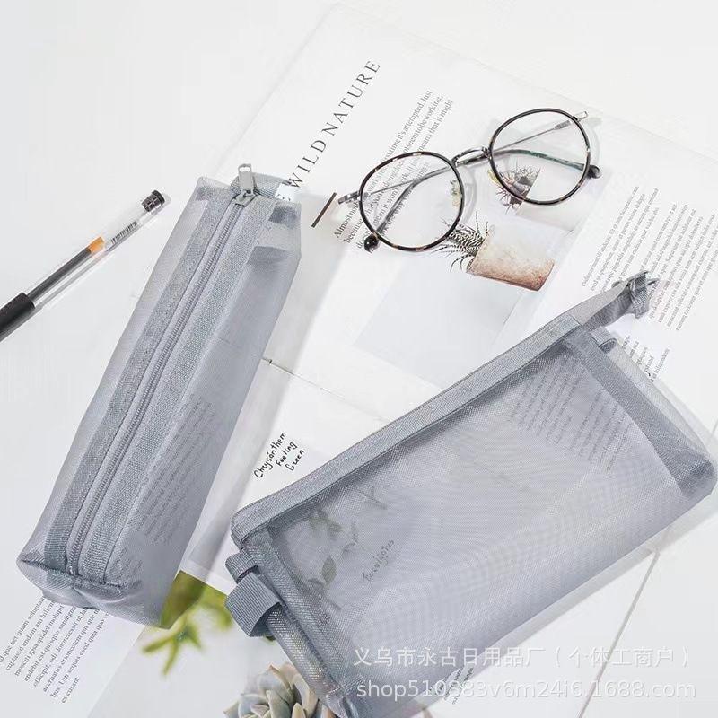 

Delunashop tempat pensil jaring Pencil case Tas PenaTempat Pencil Tas Pensil kotak pencil pouch makeup tas kosmetik