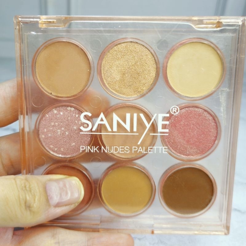 Saniye Eyeshadow Pink Nudes Palette 9 Warna Color Oh Some KKV