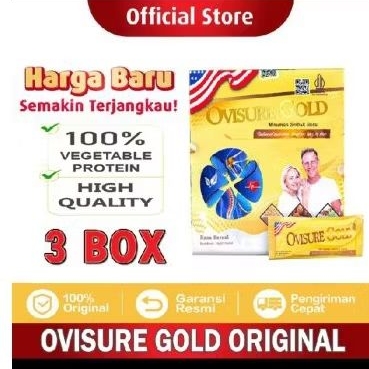 

ovisure gold susu tulang sendi original as bpomi- 3 box