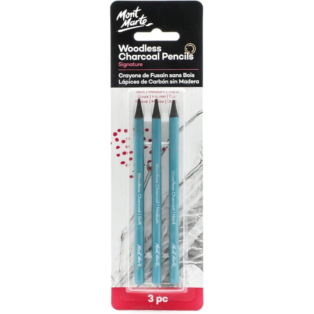 

Mont Marte WOODLESS CHARCOAL PENCILS set 3 PC (MPN0045)