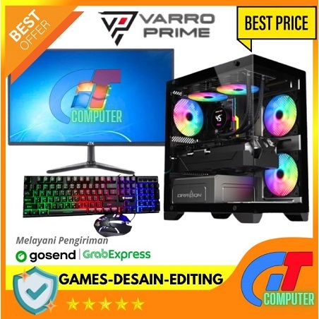 FULL SET | PC Gaming Ryzen 3 3200G | RX Vega | 16GB | SSD | LED 19