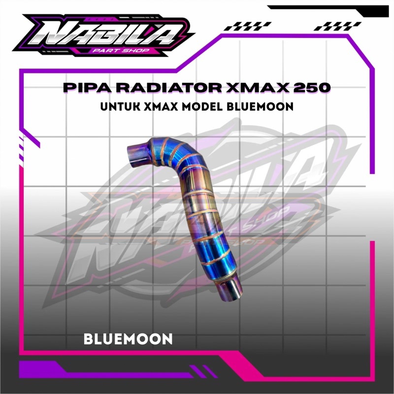 Pipa radiator XMAX 250 bluemoon
