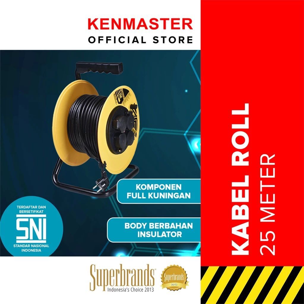 Kabel Roll Listrik 25m Merk Kenmaster