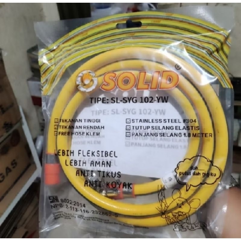 selang gas lpg SNI lapis baja 1,8cm