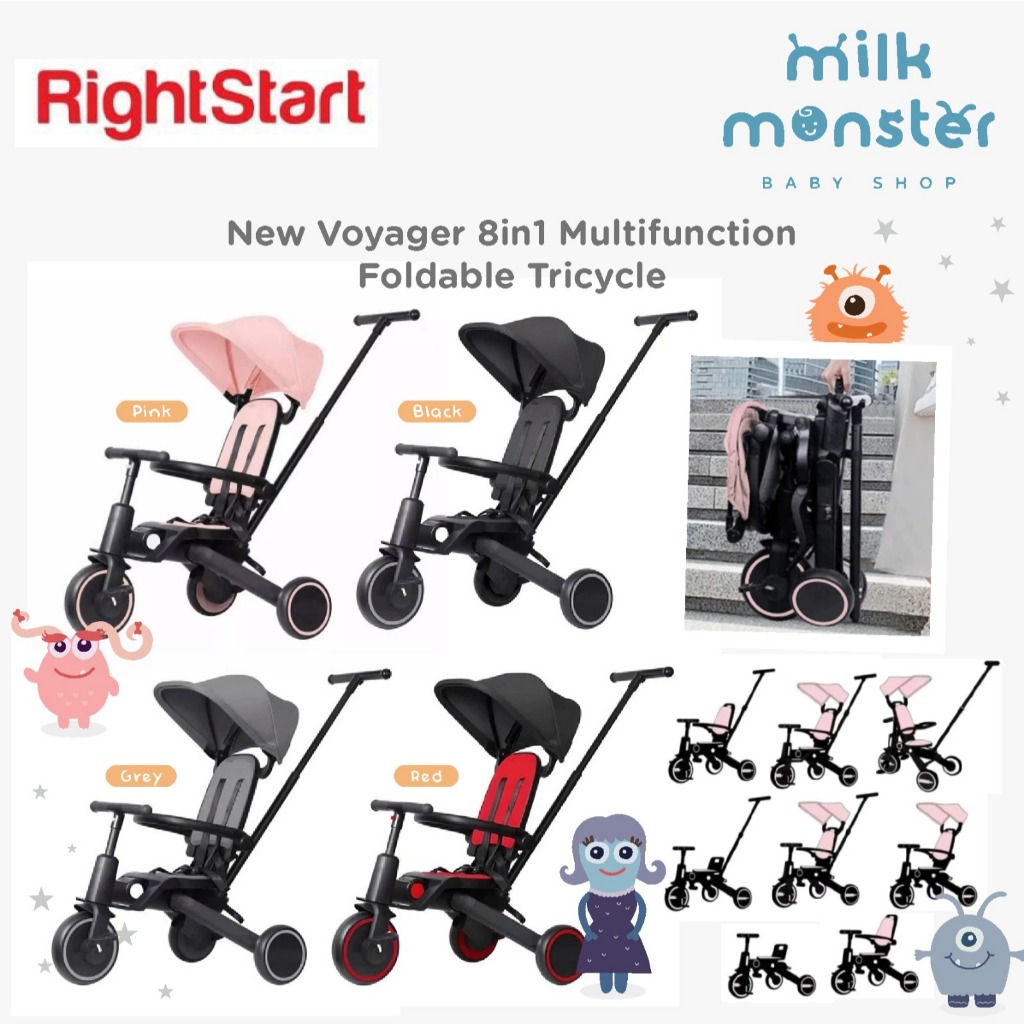 Right Start New Voyager 8in1 Multifunction Foldable Tricycle / Sepeda Anak
