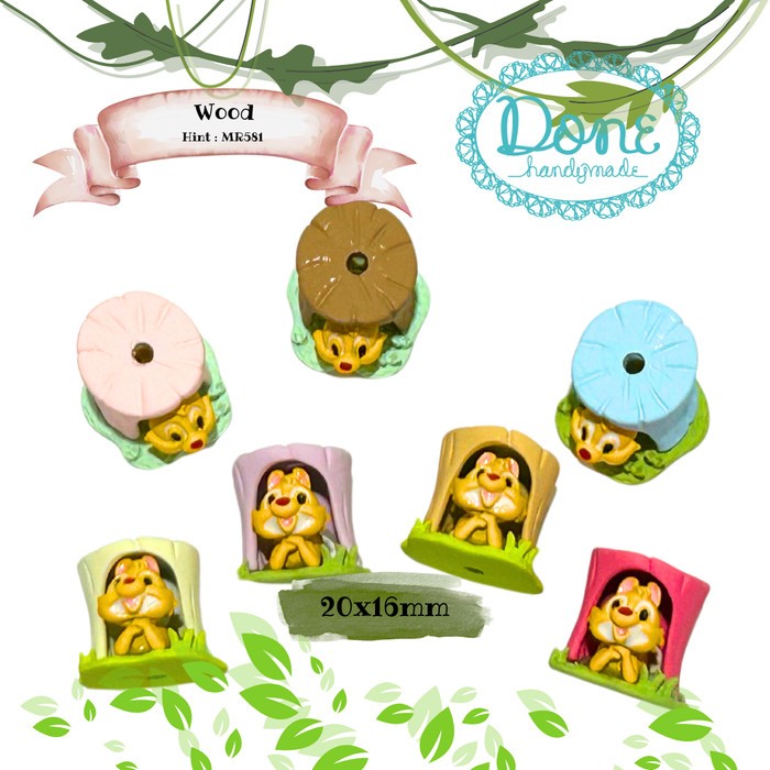 Done Handymade manik metal manik besi manik kerajinan tangan manik kayu woods beads manik tupai chip