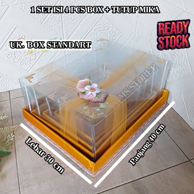 

Box Kotak Hias Tile Bunga + Sudut Tempat Seserahan Hantaran Pernikahan Isi 4 Ukuran S M L XL