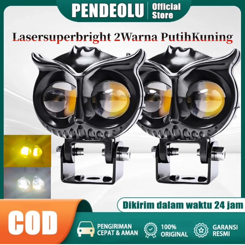 Lampu Tembak Motor Mobil /lampu Sorot Led/lampu Sorot Owl 2 Led Dc 12-24v 40w Cahaya Kuning-putih/la