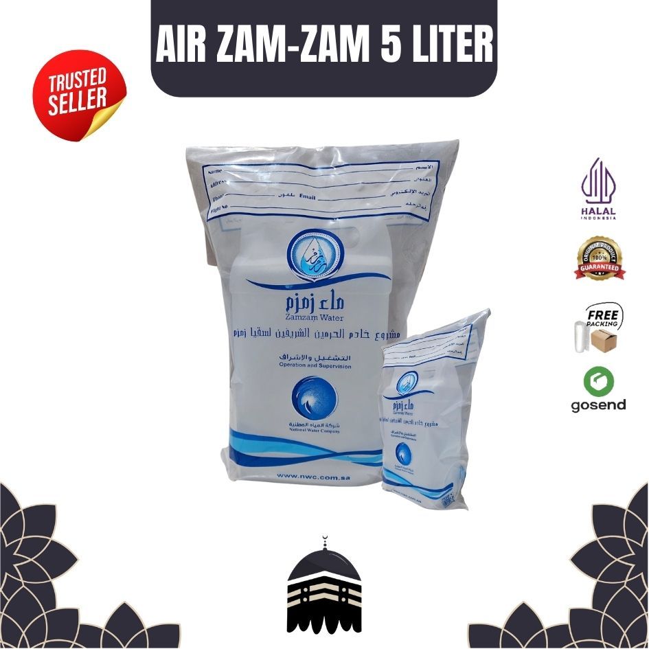 

AIR ZAMZAM 5 LITER KEMASAN JERIGEN BIRU OLEH OLEH HAJI DAN UMROH PREMIUM EKONOMIS