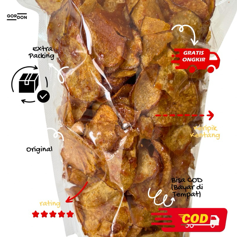 

Keripik Kentang Asli Medan No MSG No Bahan Pengawet 500gr Snacks Cemilan - Food, Keripik, Makanan, Kering, Kentang