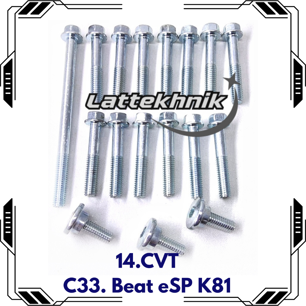 C33-14.Baut CVT Honda Beat eSP K81 Full Set / Baud CVT Honda Beat eSP K81 Full Set