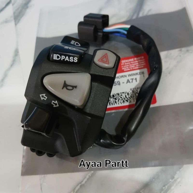 SAKLAR HAZARD VARIO 150 : SAKLAR HOLDER KIRI + HAZARD VARIO150 VARIO125 NEW ADV 150