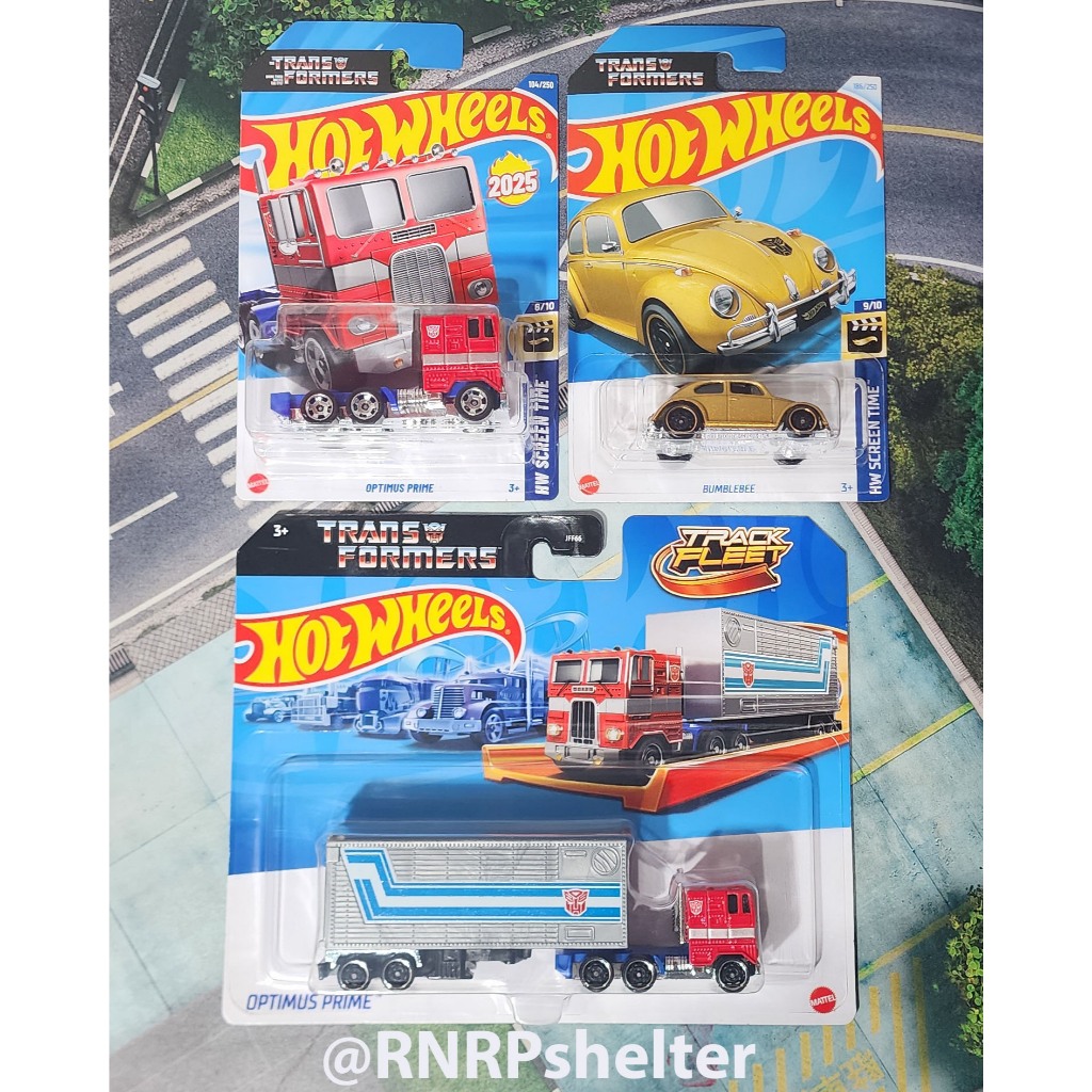 Hotwheels Hot Wheels original Mattel - Optimus Prime - Bumblebee | HW Track Fleet | HW Regular  | Tr