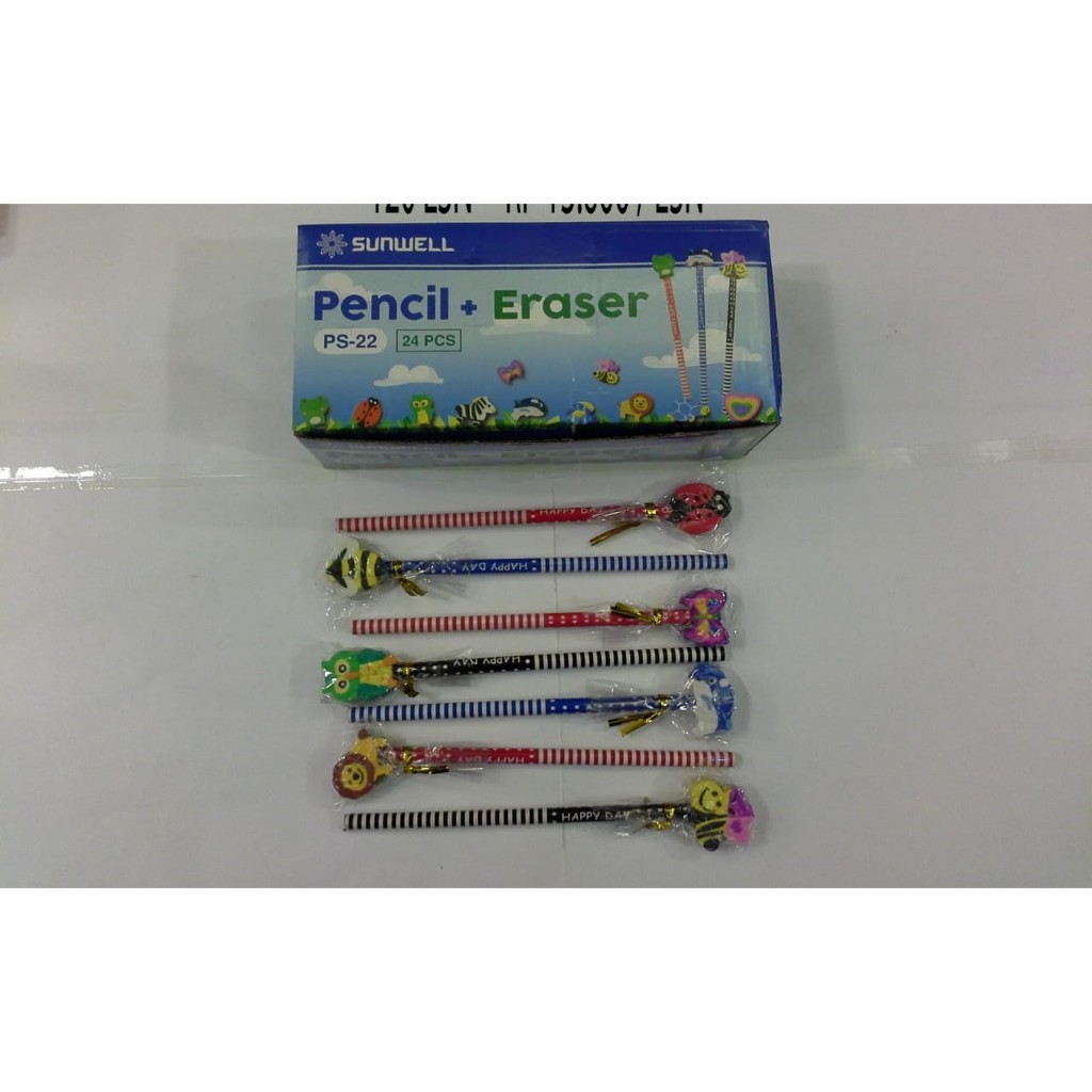 

[1BOX]PENSIL + SETIP LUCU (24 PCS)