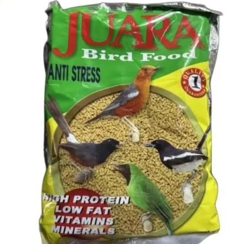 JUARA Makanan Burung Kicau Anis Merah Kacer Murai makanan burung voer burung anti stres