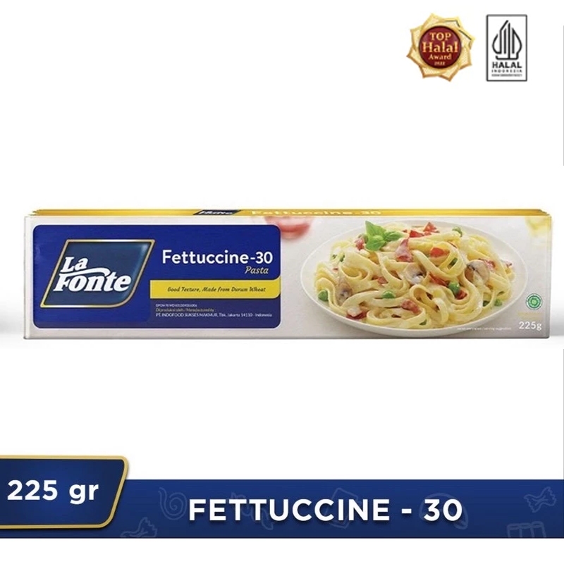 

La Fonte Fettuccine-30 Pasta 225 Gram - Pasta Mie Lebar Halal Berkualitas