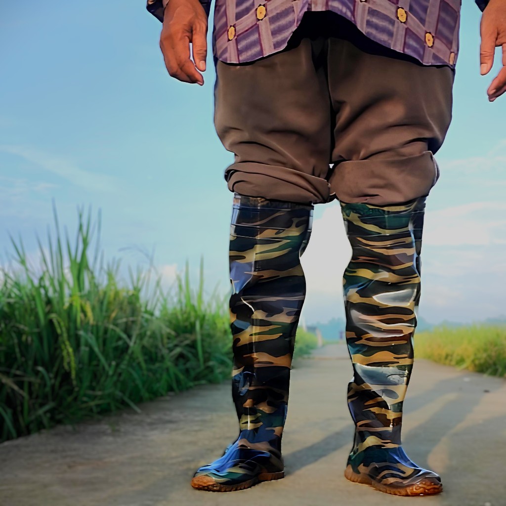 SEPATU BUT KARET 55CM FULL KARET SEPATU BOOTS KARET ANTI KEONG PETANI SAWAH PRIA