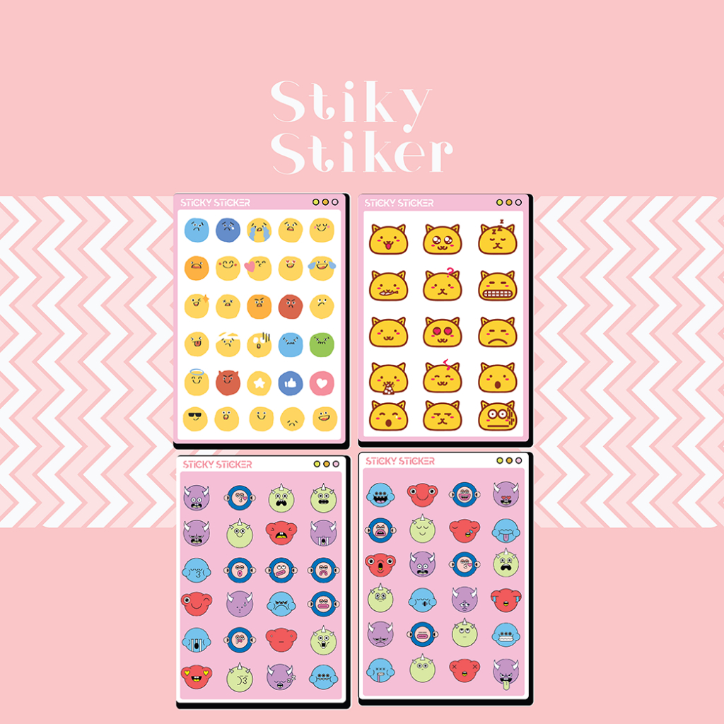 

Sticker Emoji untuk Buku, Laptop, dan Lainnya - Koleksi Stationery - Paper