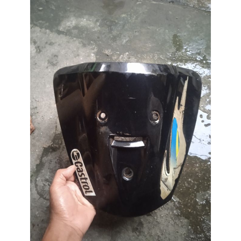 Cover tameng dasi tebeng dada depan suzuki shogun 110 shogun110 kebo tornado hitam glosy asli origin