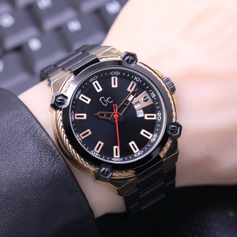 JAM GC GUESS PRIA RANTAI STEINLESS SOLID TERBARU