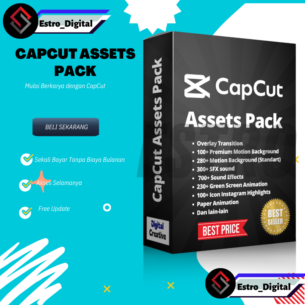CapCut Assets Pack Paket Komplit - Buat Desain Lebih Menarik Dengan Asset Premium For CapCut