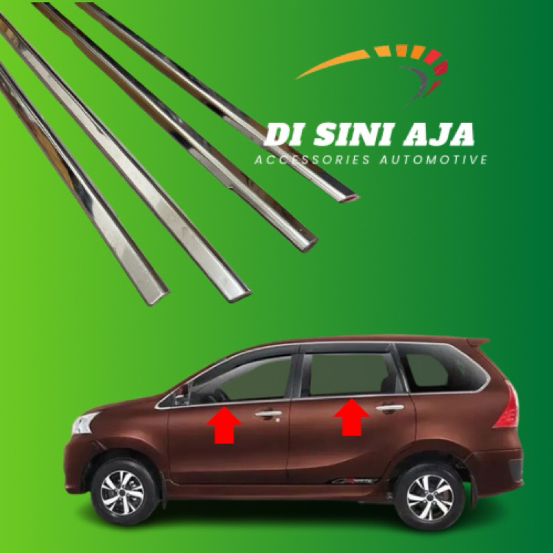 List lis pintu kaca samping all new Avanza Veloz Xenia 2012-2019 ORIGINAL