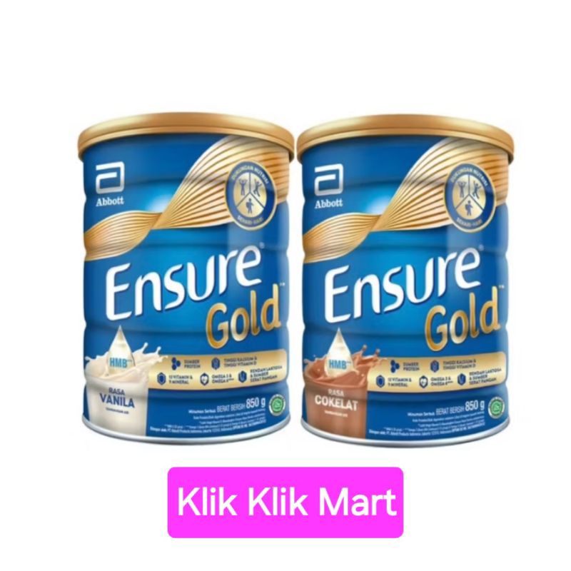 

ENSURE GOLD VANILA 800 GRAM / ENSURE GOLD COKLAT 800 GRAM