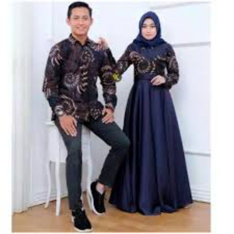Batik couple keluarga modern terbaru set couple batik keluarga