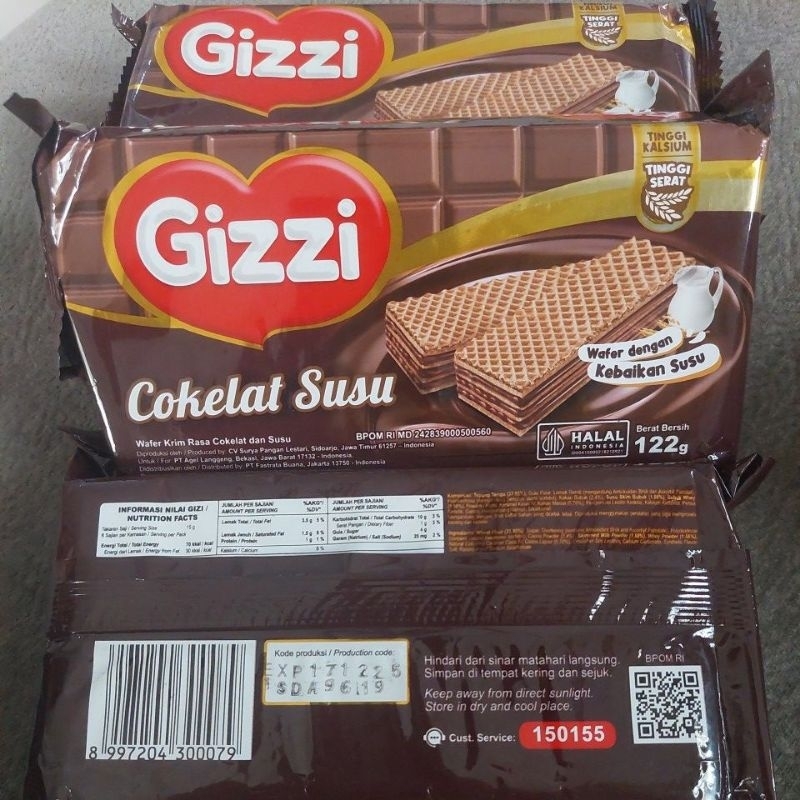 

Gizzi Wafer Cokelat Susu