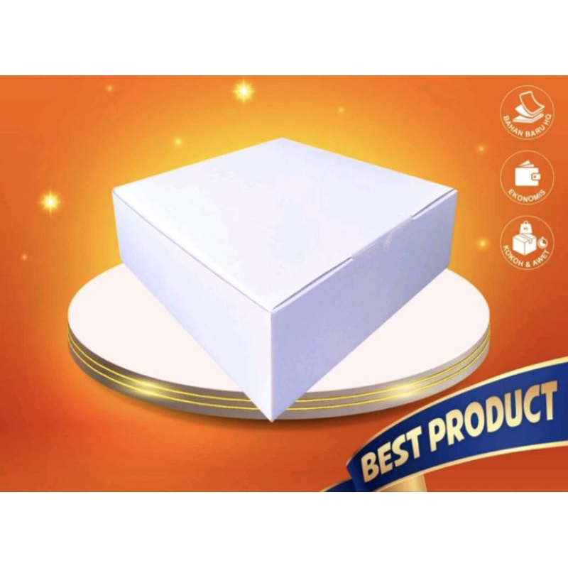 

Kardus / Dus Putih uk 30x30 (ECER) / Kotak Packing Baju Pizza & makanan lainnya