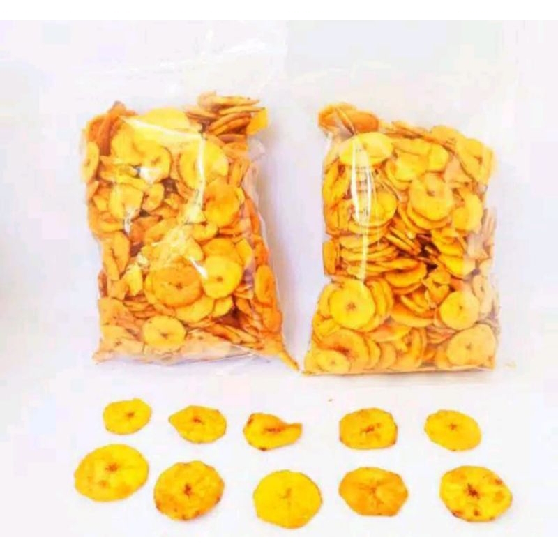 

Kripik pisang manis renyah dibalut lelehan gula pasir