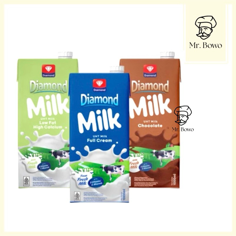 

Diamond Milk Susu UHT (1L) (3 Varian Rasa)