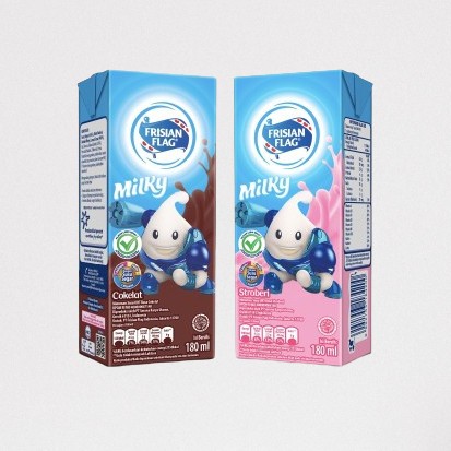 

Frisian flag omega uht strawberry / coklat 180 ml