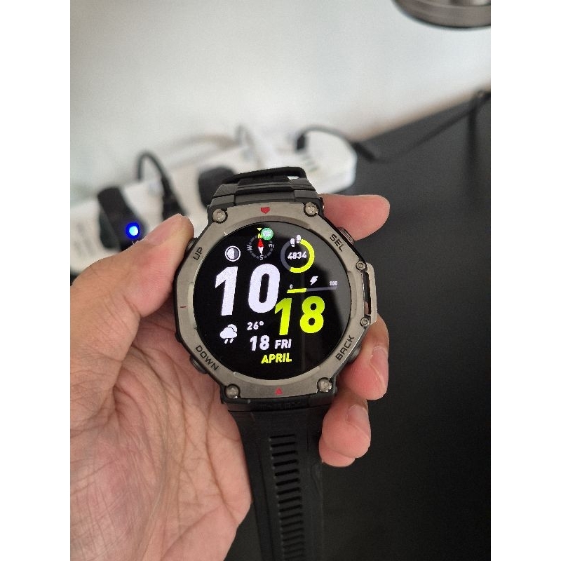 Amazfit T-Rex 3 Hitam | Bekas Review | AMOLED | GPS | Standar Militer