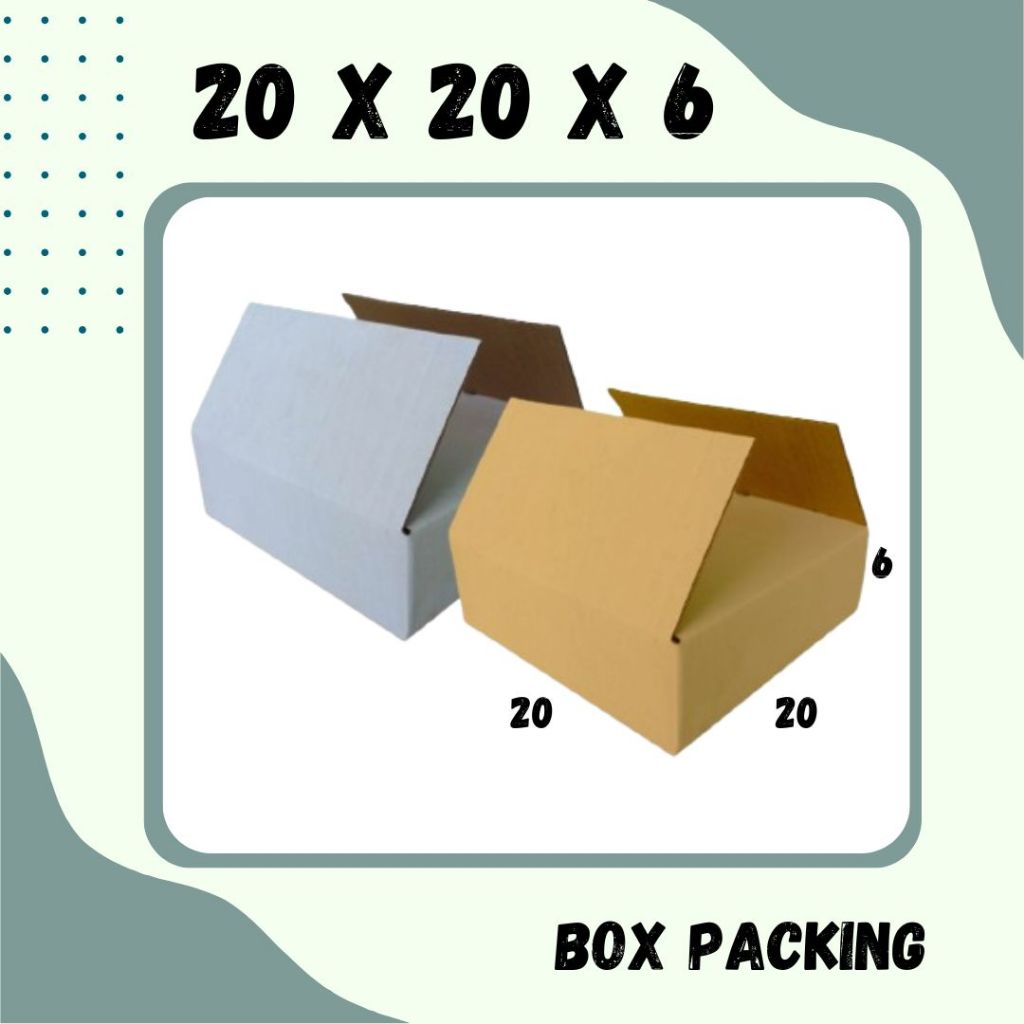 

Box 20x20x6 Kardus A1 Packing Karton Dus Kotak Kemasan Obat Mainan Olshop Souvenir Jamu Sparepart