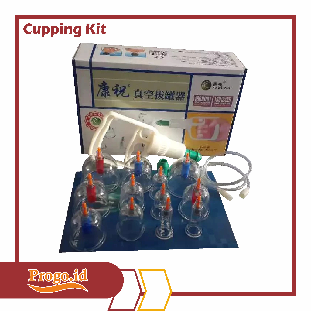 KANGZHU - Cupping Kit Isi 12 | Alat Terapi Bekam | Kop Angin Kang Zhu Premium