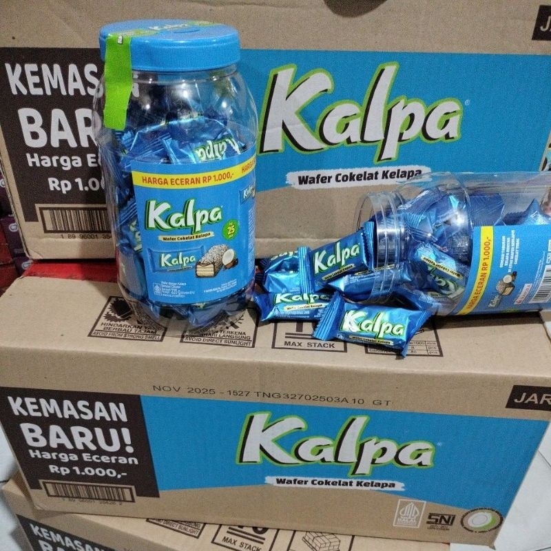 

Kalpa Wafer Cokelat Kelapa 1 Toples isi 25pcs