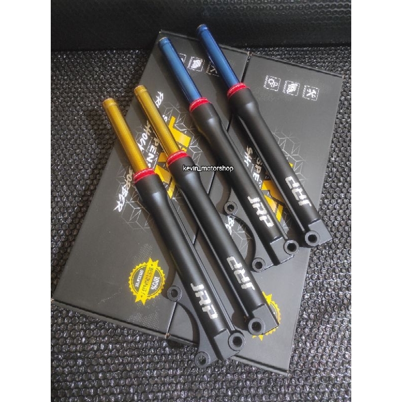 Shock depan Mio sporty beat vario110 model kyb as gold & blue