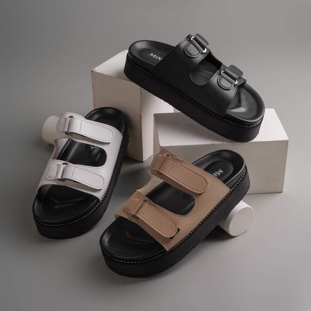 UNCLE JACK Sandal Casual Wanita Kulit Platform Anti Slip Sonia