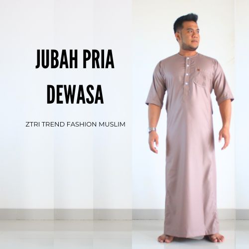 Baju Jubah Gamis Pria Bahan Jatoh Katun Toyobo