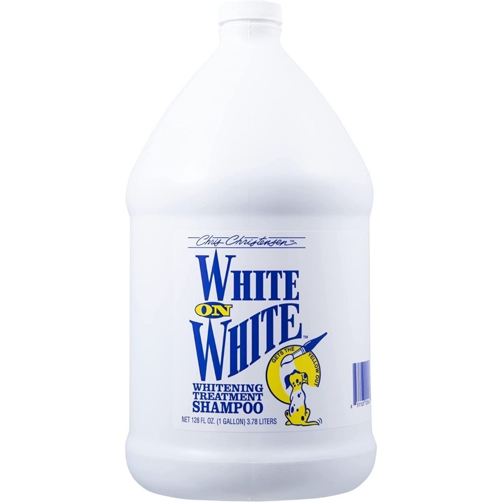 Chris Christensen White on White Shampoo 128 oz - Shampoo Anjing Kucing Putih