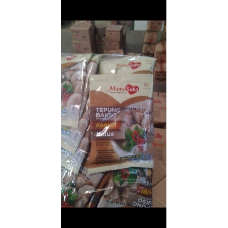 

MAMA SUKA tepung bakso 32gram isi 20pc(1pak)