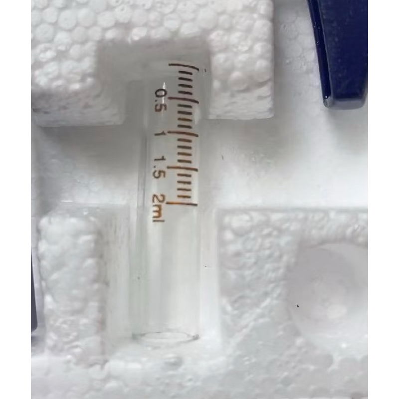 tabung kaca dan seal karet mirip socorex