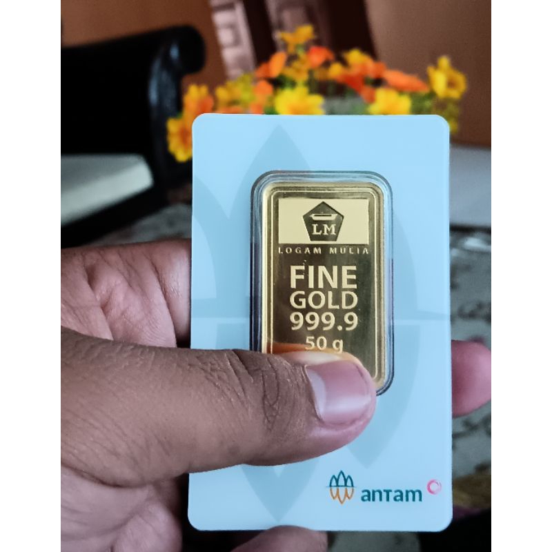 LOGAM MULIA EMAS BATANGAN LM ANTAM - 50 GRAM