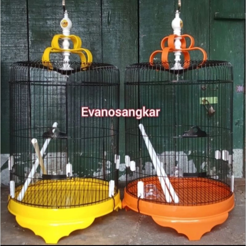 SANGKAR BURUNG KACER,CUCOKIJO,BEO,JALAK, JERUJI BESI IMPORT D.46CM