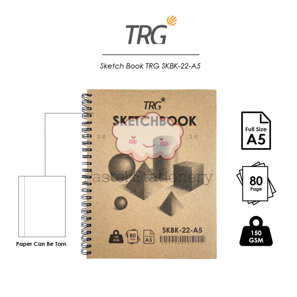 

TRG Kraft Sketchbook Sketch Ring Drawing Book A5 150gsm SKBK-22-A5 - Kertas Buku Gambar & Sketsa 150 gsm TRG