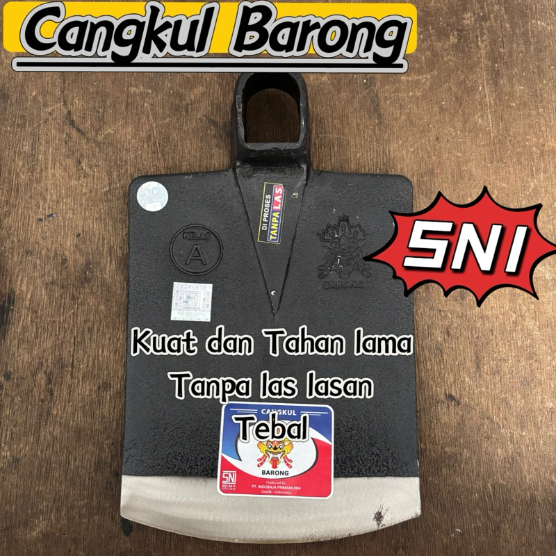 Pacul Baja asli cap Barong Cangkul Barong Pacul Barong Cangkul Baja tanpa las pacul sawah anti lengk
