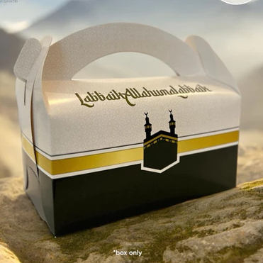 gable box labaik allahuma labaik kemasan hampers souvenir oleh oleh haji umroh dus tenteng premium h