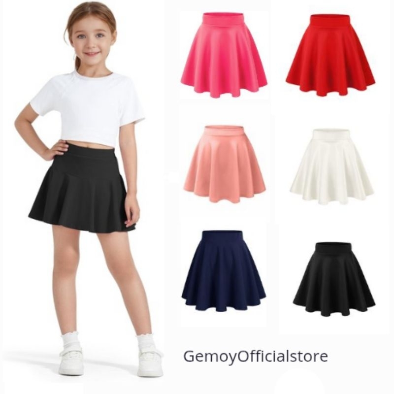 ROK PENDEK ANAK CEWEK POLOS UMUR 1-10 TAHUN ROK ANAK PEREMPUAN ROK PENDEK ANAK PEREMPUAN ROK MINI AN