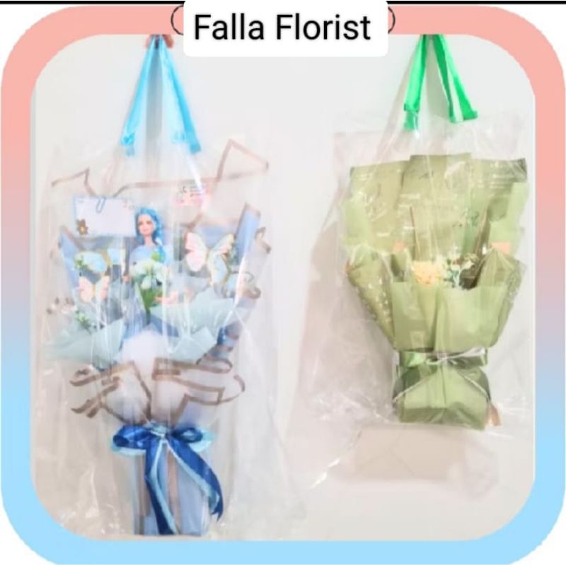 

PLASTIK BUKET BUNGA/ TOTE BAG TAS BENING TRANSPARAN